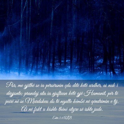 Picture 03 - Ester 3:4 ALB - Por, me gjithë se ia përsërsnin çdo ditë - Bible Verse Picture
