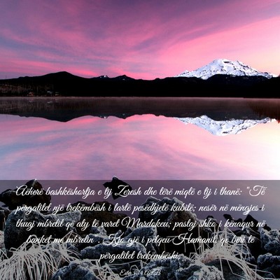 Picture 03 - Ester 5:14 ALB - Aëherë bashkëshortja e tij Zeresh dhe tërë - Bible Verse Picture