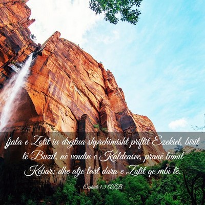 Picture 03 - Ezekieli 1:3 ALB - fjala e Zotit iu drejtua shprehimisht priftit - Bible Verse Picture