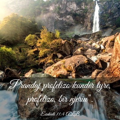 Picture 03 - Ezekieli 11:4 ALB - Prandaj profetizo kundër tyre, profetizo, bir - Bible Verse Picture