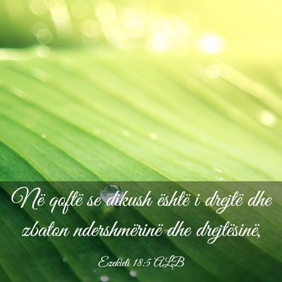 Picture 03 - Ezekieli 18:5 ALB - Në qoftë se dikush është i drejtë dhe zbaton - Bible Verse Picture