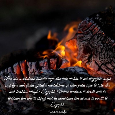Picture 03 - Ezekieli 20:8 ALB - Por ata u rebeluan kundër meje dhe nuk deshën - Bible Verse Picture