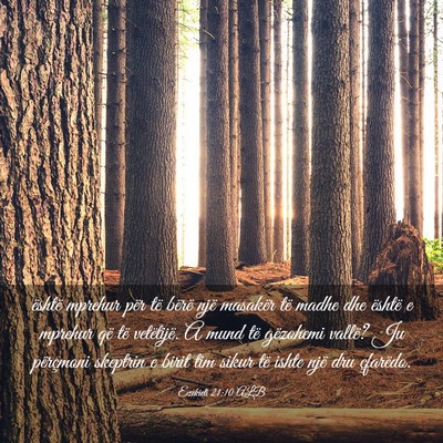 Picture 03 - Ezekieli 21:10 ALB - është mprehur për të bërë një masakër të - Bible Verse Picture