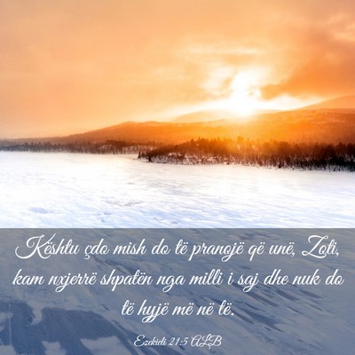 Picture 03 - Ezekieli 21:5 ALB - Kështu çdo mish do të pranojë që unë, Zoti, - Bible Verse Picture
