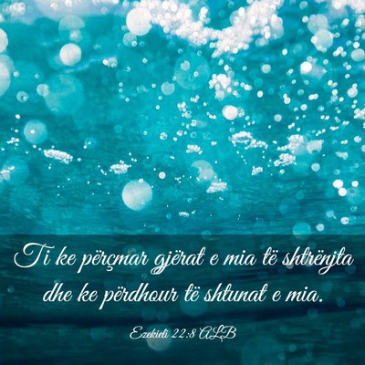 Picture 03 - Ezekieli 22:8 ALB - Ti ke përçmar gjërat e mia të shtrënjta dhe - Bible Verse Picture
