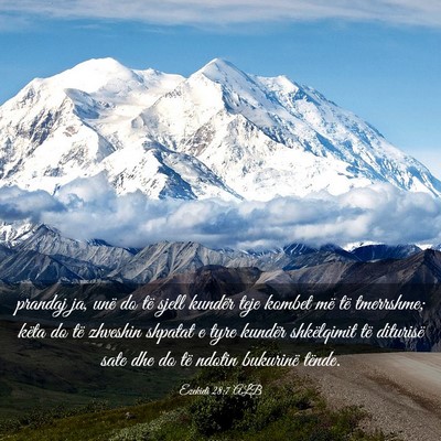 Picture 03 - Ezekieli 28:7 ALB - prandaj ja, unë do të sjell kundër teje kombet - Bible Verse Picture