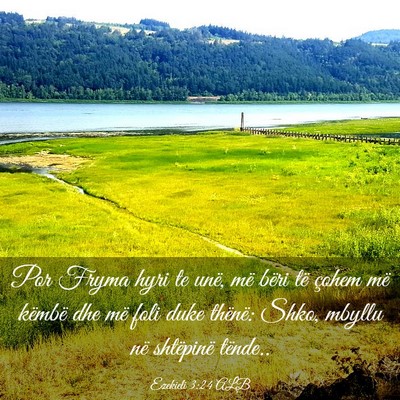 Picture 03 - Ezekieli 3:24 ALB - Por Fryma hyri te unë, më bëri të çohem më - Bible Verse Picture