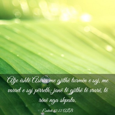 Picture 03 - Ezekieli 32:22 ALB - Atje është Asiria me gjithë turmën e saj, me - Bible Verse Picture