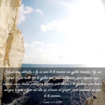 Picture 03 - Ezekieli 32:25 ALB - Kanë vënë shtratin e tij në mes të të - Bible Verse Picture