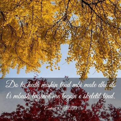 Picture 03 - Ezekieli 32:5 ALB - Do ta hedh mishin tënd mbi male dhe do t’i - Bible Verse Picture