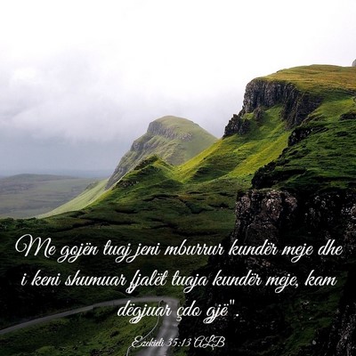 Picture 03 - Ezekieli 35:13 ALB - Me gojën tuaj jeni mburrur kundër meje dhe i - Bible Verse Picture
