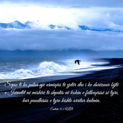 Picture 03 - Ezekieli 35:5 ALB - Sepse ti ke patur një armiqësi të vjetër dhe - Bible Verse Picture