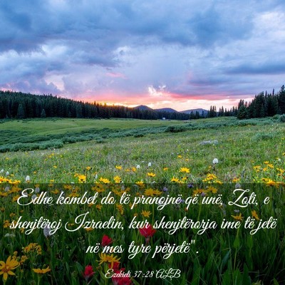 Picture 03 - Ezekieli 37:28 ALB - Edhe kombet do të pranojnë që unë, Zoti, e - Bible Verse Picture