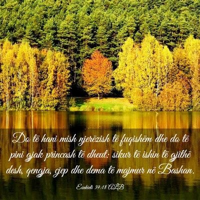 Picture 03 - Ezekieli 39:18 ALB - Do të hani mish njerëzish të fuqishëm dhe do - Bible Verse Picture