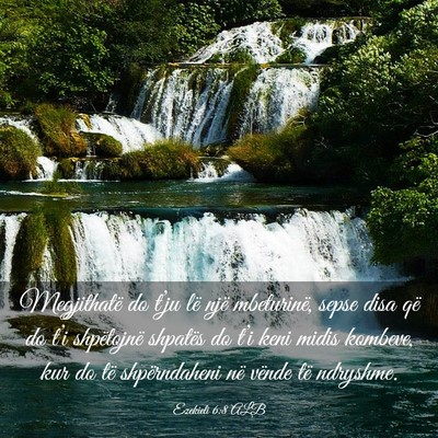 Picture 03 - Ezekieli 6:8 ALB - Megjithatë do t’ju lë një mbeturinë, sepse - Bible Verse Picture