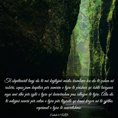 Picture 03 - Ezekieli 6:9 ALB - Të shpëtuarit tuaj do të më kujtojnë midis - Bible Verse Picture