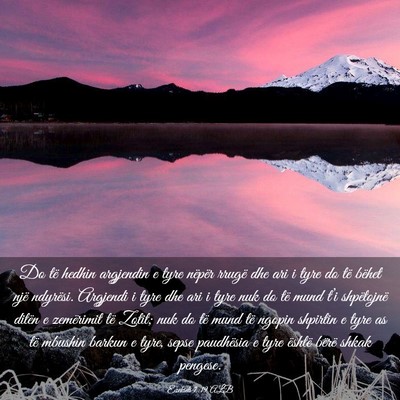 Picture 03 - Ezekieli 7:19 ALB - Do të hedhin argjendin e tyre nëpër rrugë dhe - Bible Verse Picture