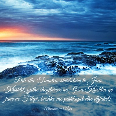 Picture 03 - Filipianëve 1:1 ALB - Pali dhe Timoteu, shërbëtorë të Jezu - Bible Verse Picture