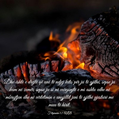 Picture 03 - Filipianëve 1:7 ALB - Dhe është e drejtë që unë të ndjej këto - Bible Verse Picture