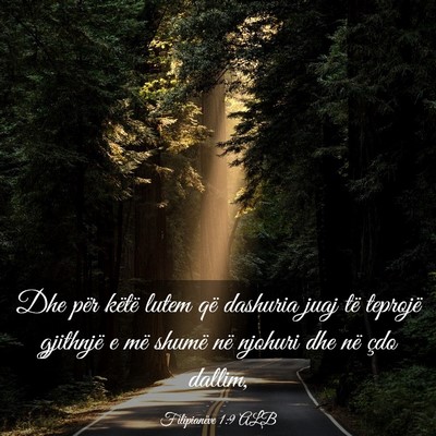 Picture 03 - Filipianëve 1:9 ALB - Dhe për këtë lutem që dashuria juaj të - Bible Verse Picture