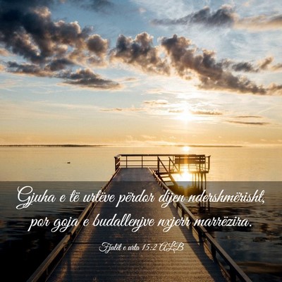 Picture 03 - Fjalët e urta 15:2 ALB - Gjuha e të urtëve përdor dijen ndershmërisht, - Bible Verse Picture