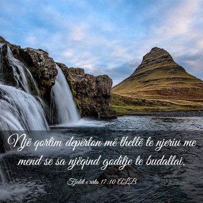 Picture 03 - Fjalët e urta 17:10 ALB - Një qortim depërton më thellë te njeriu me - Bible Verse Picture