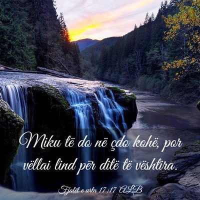 Picture 03 - Fjalët e urta 17:17 ALB - Miku të do në çdo kohë, por vëllai lind për - Bible Verse Picture