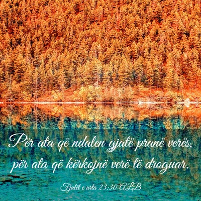 Picture 03 - Fjalët e urta 23:30 ALB - Për ata që ndalen gjatë pranë verës, për - Bible Verse Picture