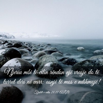 Picture 03 - Fjalët e urta 28:17 ALB - Njeriu mbi të cilin rëndon një vrasje do të - Bible Verse Picture