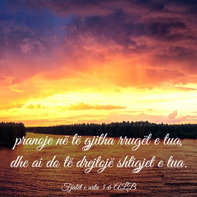 Picture 03 - Fjalët e urta 3:6 ALB - pranoje në të gjitha rrugët e tua, dhe ai do - Bible Verse Picture