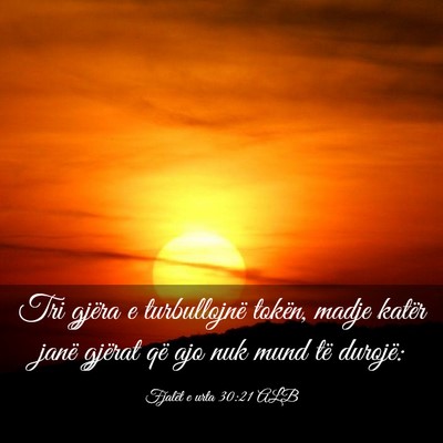 Picture 03 - Fjalët e urta 30:21 ALB - Tri gjëra e turbullojnë tokën, madje katër - Bible Verse Picture