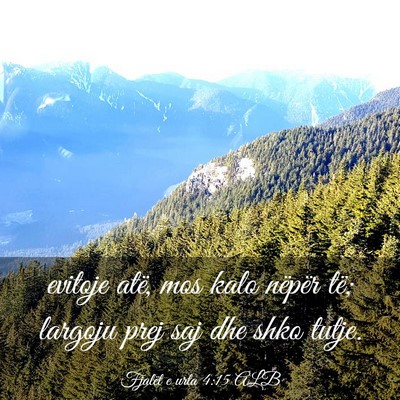 Picture 03 - Fjalët e urta 4:15 ALB - evitoje atë, mos kalo nëpër të; largoju prej - Bible Verse Picture