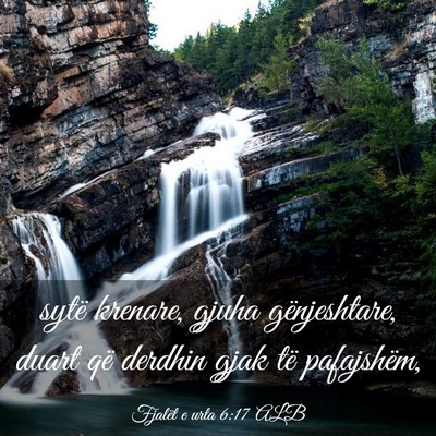 Picture 03 - Fjalët e urta 6:17 ALB - sytë krenare, gjuha gënjeshtare, duart që - Bible Verse Picture