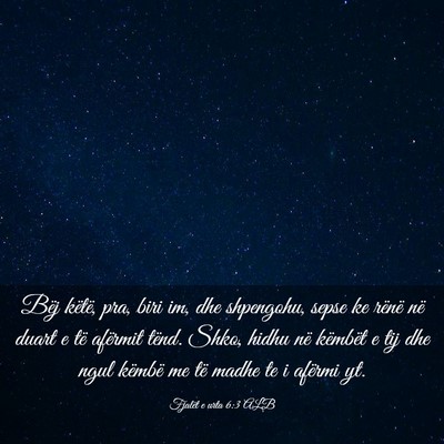Picture 03 - Fjalët e urta 6:3 ALB - Bëj këtë, pra, biri im, dhe shpengohu, sepse - Bible Verse Picture