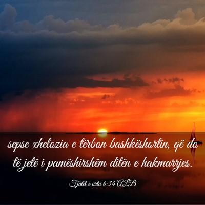 Picture 03 - Fjalët e urta 6:34 ALB - sepse xhelozia e tërbon bashkëshortin, që do - Bible Verse Picture