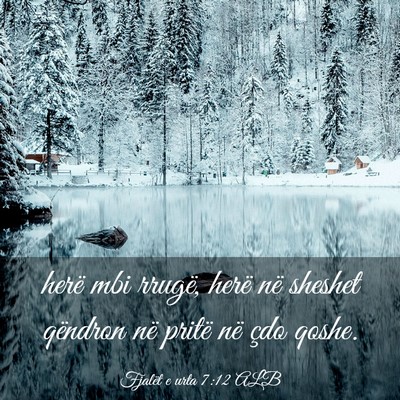 Picture 03 - Fjalët e urta 7:12 ALB - herë mbi rrugë, herë në sheshet qëndron në - Bible Verse Picture