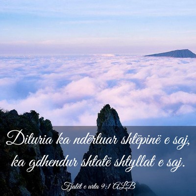Picture 03 - Fjalët e urta 9:1 ALB - Dituria ka ndërtuar shtëpinë e saj, ka - Bible Verse Picture
