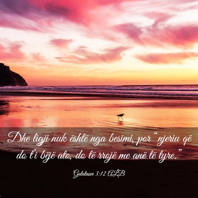 Picture 03 - Galatasve 3:12 ALB - Dhe ligji nuk është nga besimi, por “njeriu - Bible Verse Picture
