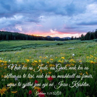 Picture 03 - Galatasve 3:28 ALB - Nuk ka as Jude, as Grek, nuk ka as skllav as të - Bible Verse Picture