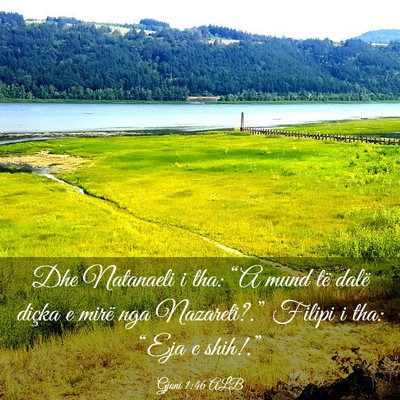 Picture 03 - Gjoni 1:46 ALB - Dhe Natanaeli i tha: “A mund të dalë diçka e - Bible Verse Picture