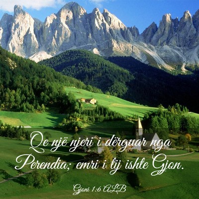 Picture 03 - Gjoni 1:6 ALB - Qe një njeri i dërguar nga Perendia; emri i tij - Bible Verse Picture