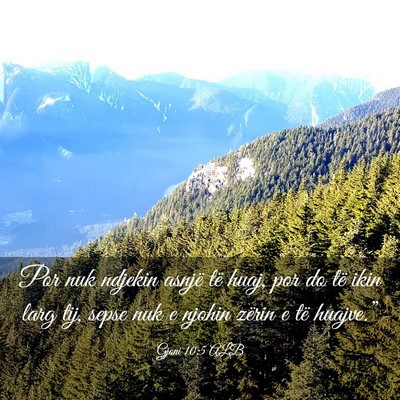 Picture 03 - Gjoni 10:5 ALB - Por nuk ndjekin asnjë të huaj, por do të ikin - Bible Verse Picture