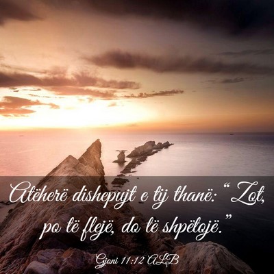 Picture 03 - Gjoni 11:12 ALB - Atëherë dishepujt e tij thanë: “Zot, po të - Bible Verse Picture