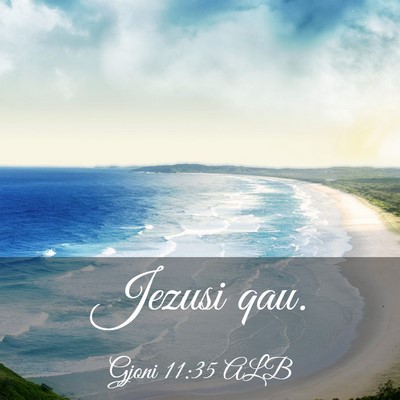 Picture 03 - Gjoni 11:35 ALB - Jezusi - Bible Verse Picture