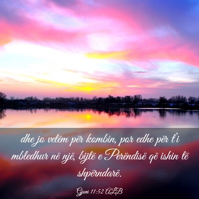 Picture 03 - Gjoni 11:52 ALB - dhe jo vetëm për kombin, por edhe për t’i - Bible Verse Picture