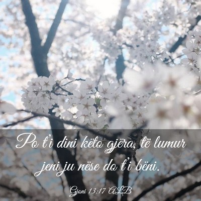 Picture 03 - Gjoni 13:17 ALB - Po t’i dini këto gjëra, të lumur jeni ju - Bible Verse Picture