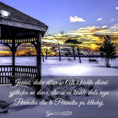 Picture 03 - Gjoni 13:3 ALB - Jezusi, duke ditur se Ati i kishte dhënë - Bible Verse Picture