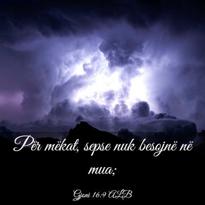 Picture 03 - Gjoni 16:9 ALB - Për mëkat, sepse nuk besojnë në - Bible Verse Picture
