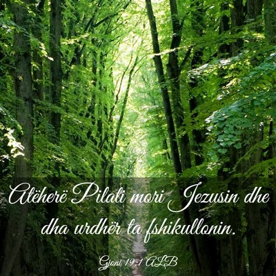Picture 03 - Gjoni 19:1 ALB - Atëherë Pilati mori Jezusin dhe dha urdhër ta - Bible Verse Picture