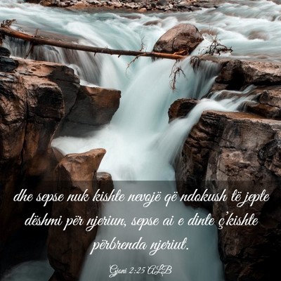 Picture 03 - Gjoni 2:25 ALB - dhe sepse nuk kishte nevojë që ndokush të - Bible Verse Picture